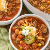 bowls of taco soup