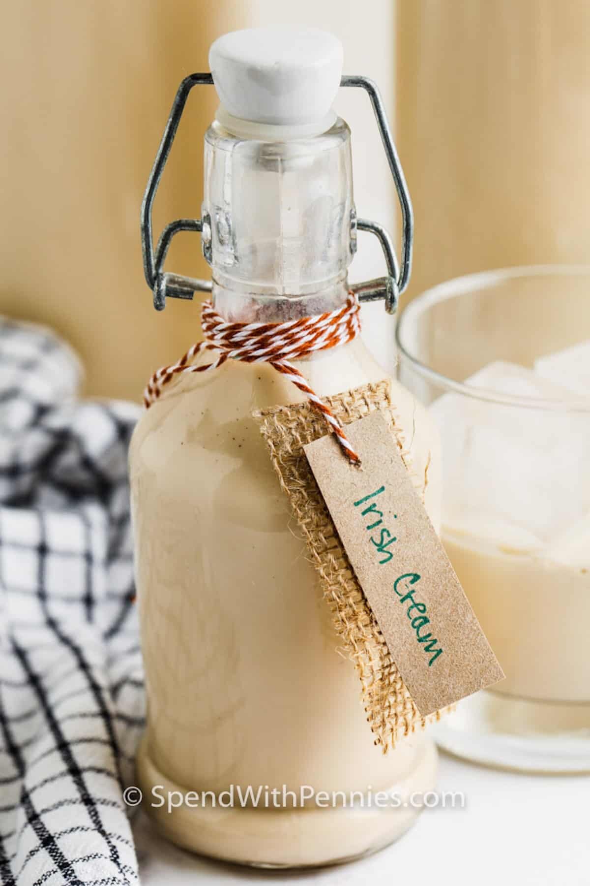 a bottle of homemade Irish Cream