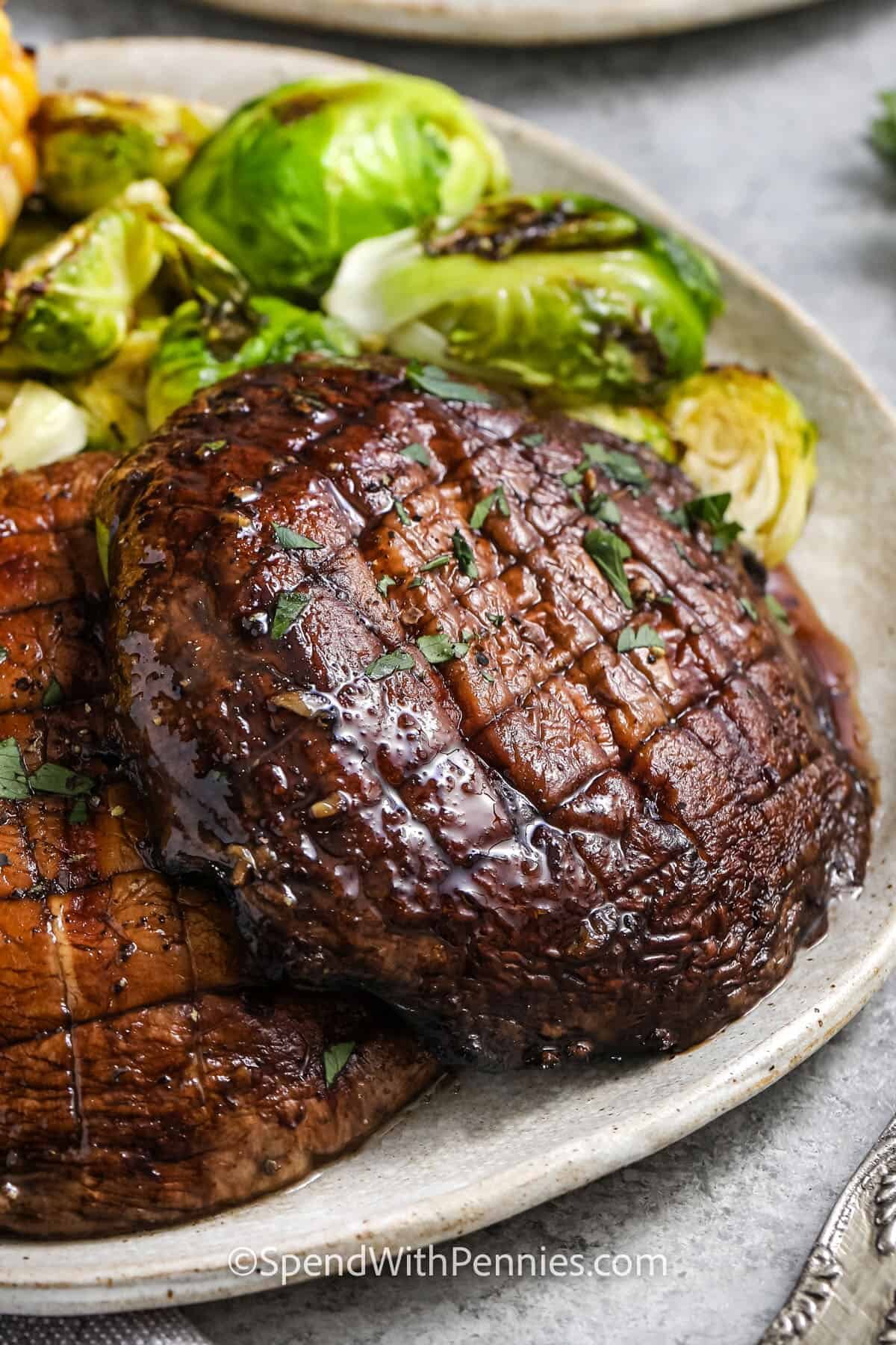 close up of Grilled Portobello Mushrooms