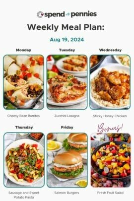 meal plan for the week of Aug 19 2024