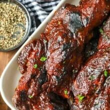 plated BBQ Country Style Ribs